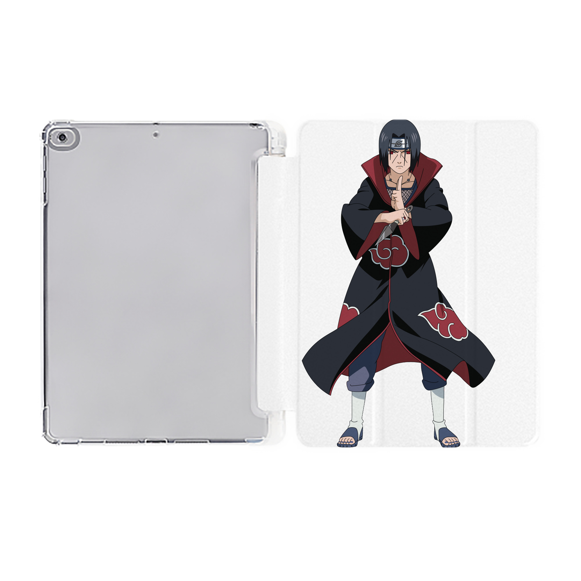 （画像用） NARUTO -ナルト- うちは イタチ Uchiha Itachi IPad ケース ペン収納付き 三つ折りスタンド PUレザー×シリコン 対応機種9.5/10.5/10.9インチ